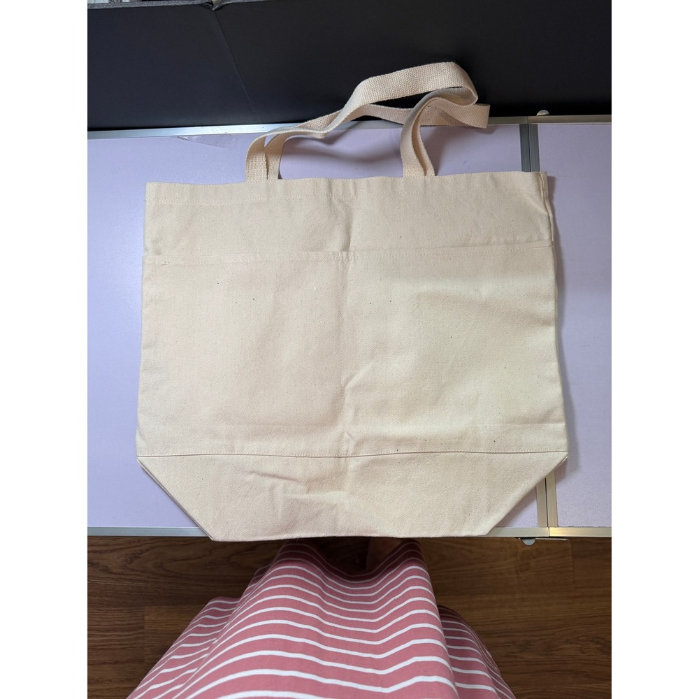 Embroidered Crab Canvas Tote Bag Coastal Beach Reusable Shopper‎